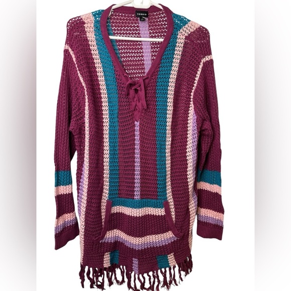 Torrid Open Stitch Purple Pullover Sweater XL - Picture 1 of 7